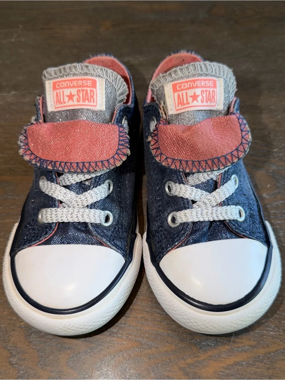 Metallic Navy Converse All Star Chuck Taylor Low Top Sneakers size 8